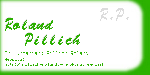 roland pillich business card